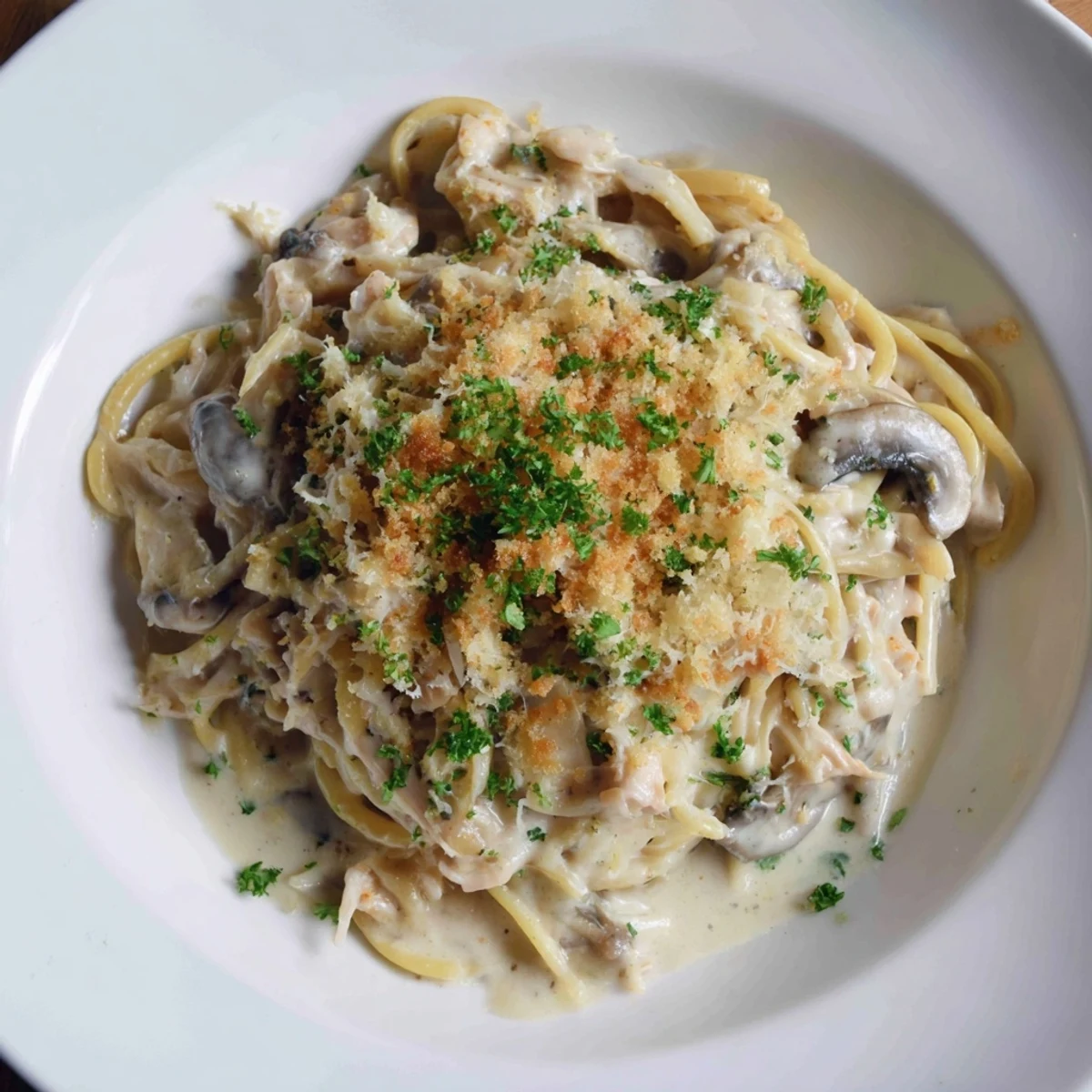 Turkey Tetrazzini Mushrooms