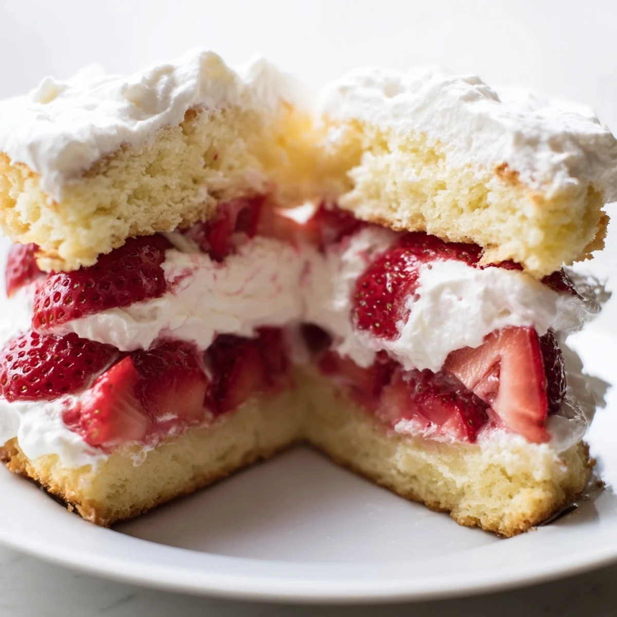 Valentine Strawberry Shortcake with Cream sits beside fresh strawberries and a glass of rosé, perfect for a romantic holiday dessert.