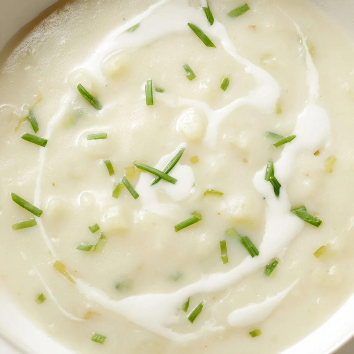 Comforting Irish Potato Soup with smooth texture and diced carrots, perfect alongside crusty bread for a cozy meal.