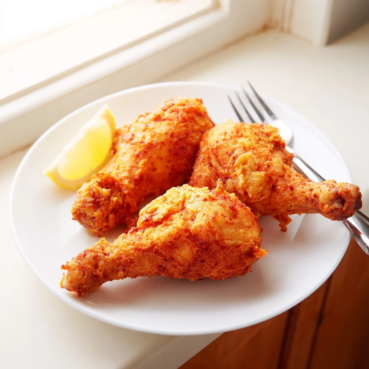 Juicy Crispy Dinner Chicken Fried with a golden, seasoned crust, perfect for a Southern-style family dinner.  