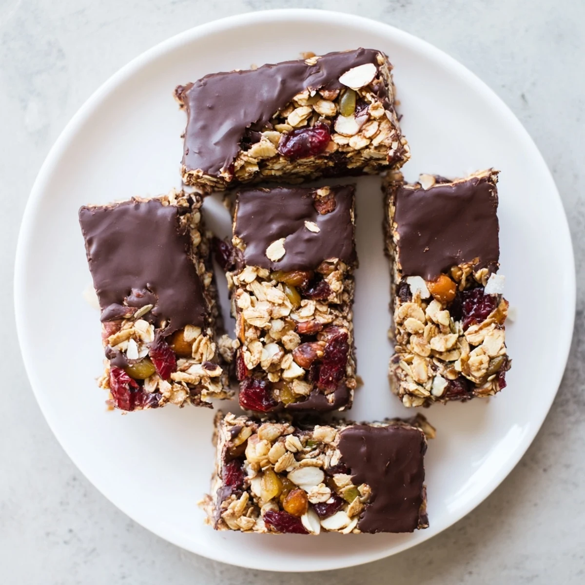 Homemade Chocolate Lunch Bar Snacks sit beside a tall glass of cold milk, perfect for a sweet afternoon treat.