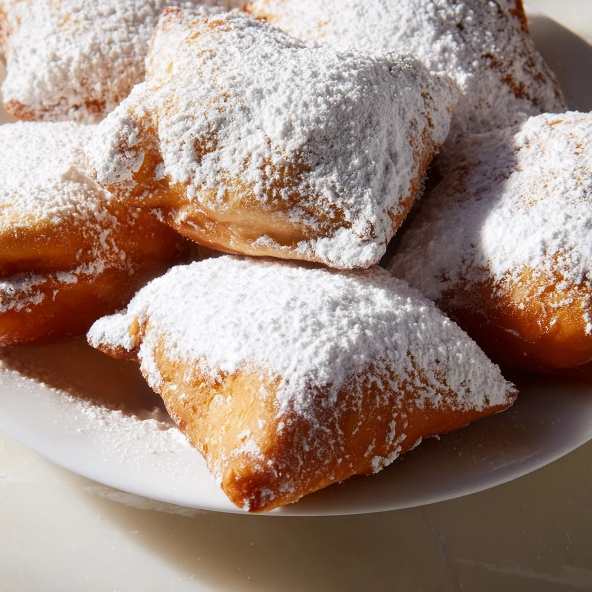 Freshly fried Mardi Gras Fried Dough pieces cooling on a rack, ready to be enjoyed.