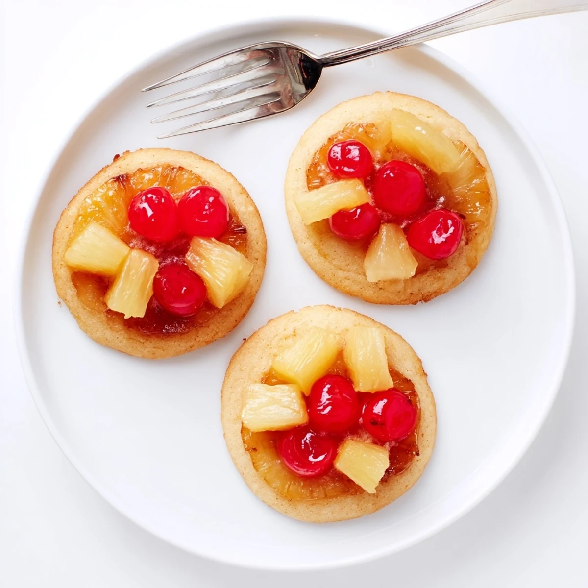 Freshly baked Pineapple Upside Down Sugar Cookies feature buttery brown sugar glaze and tender crumb, perfect for serving warm.