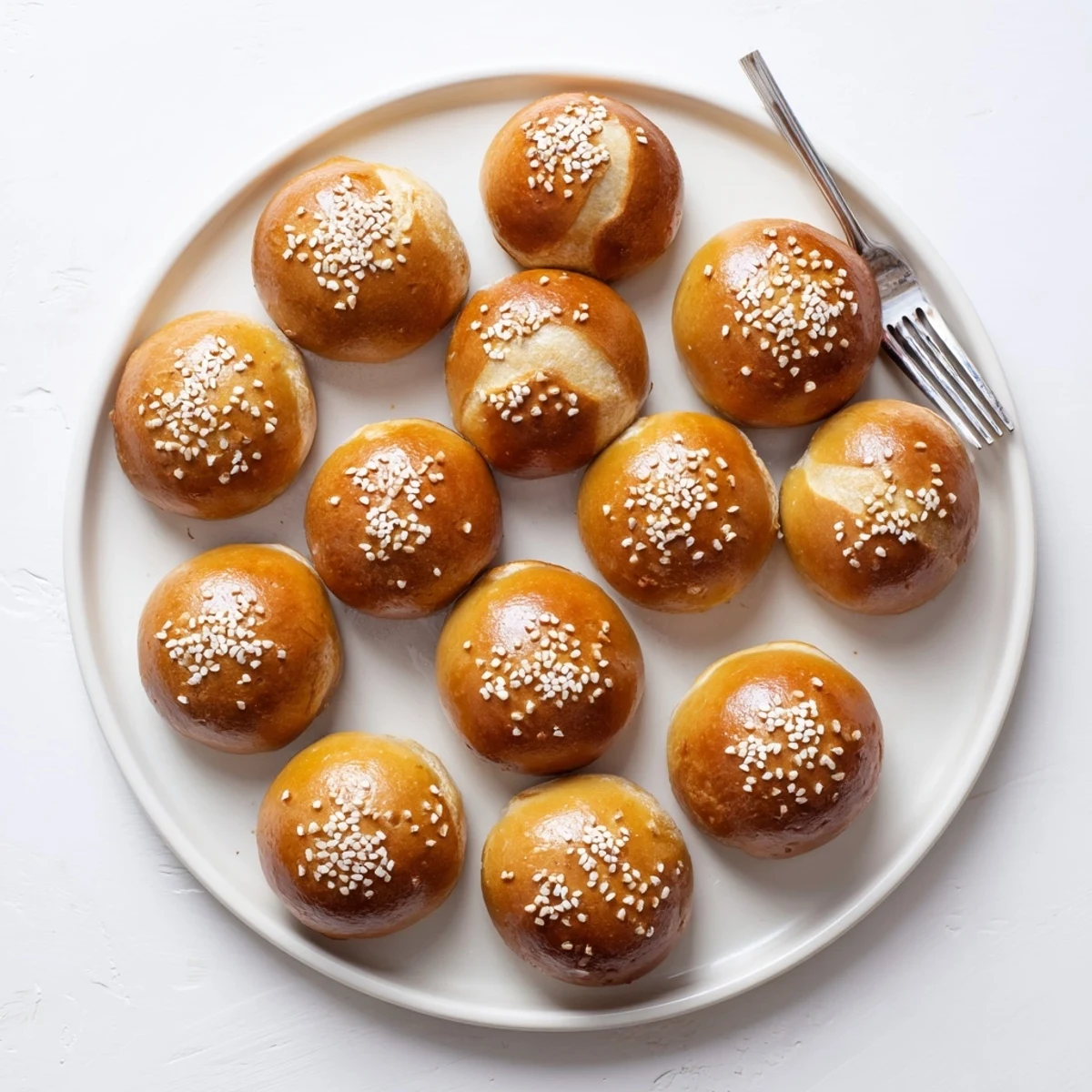 Golden brown cheeseburger pretzel bombs filled with seasoned beef and melted cheddar cheese on a wooden serving board