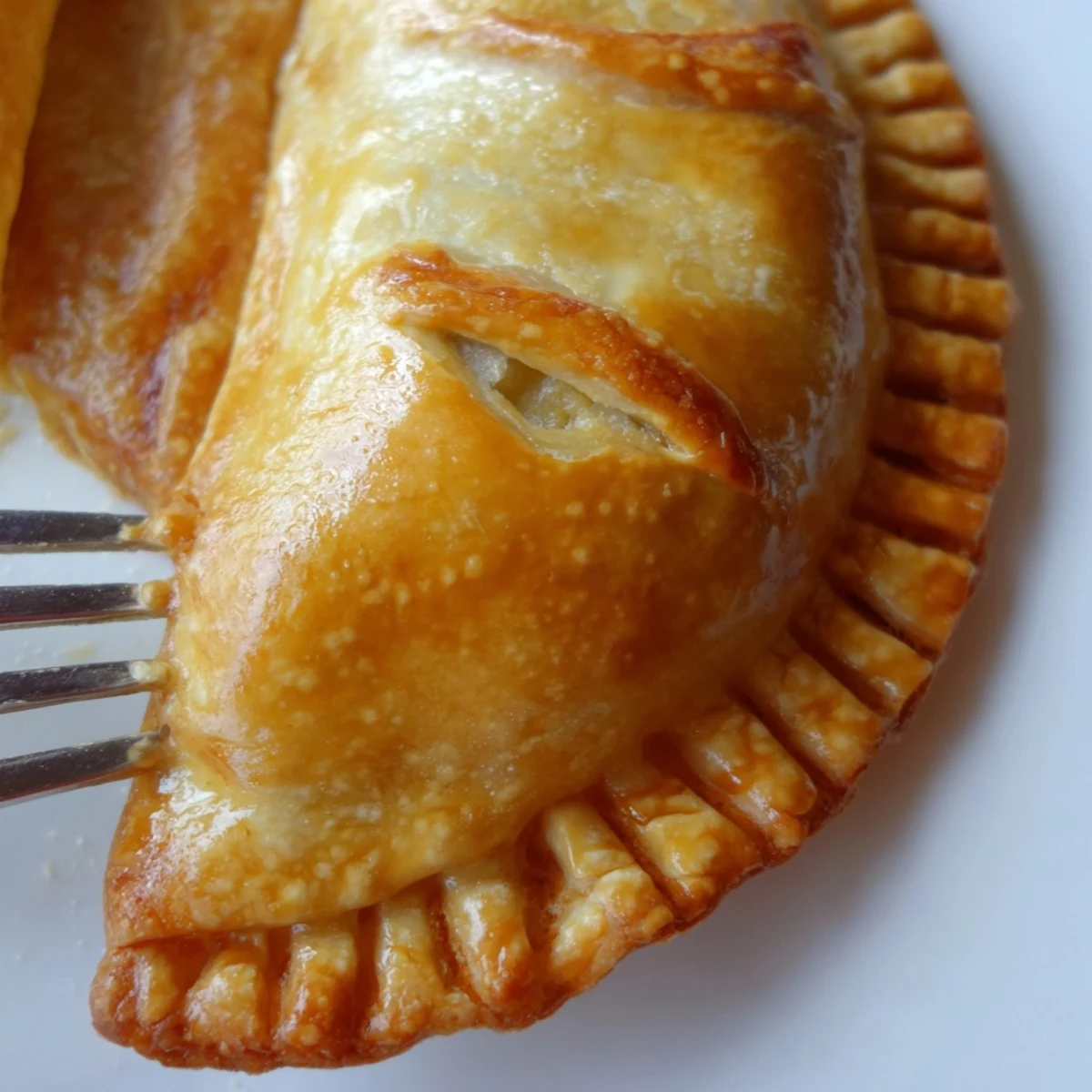 Golden brown Filipino empanada stuffed pastry featuring savory ground meat and colorful vegetables