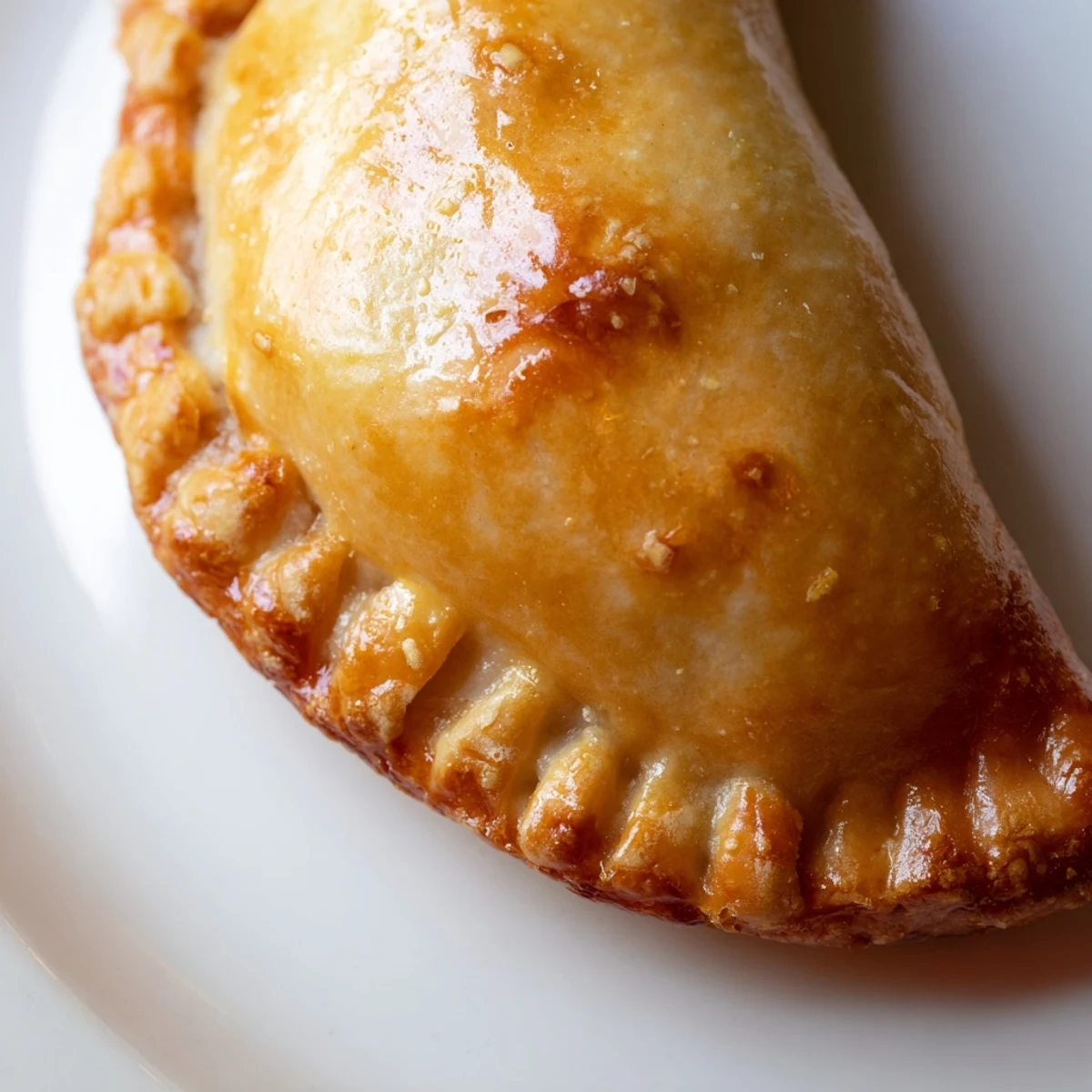 Freshly fried Filipino empanada stuffed pastry with meat filling and flaky golden crust