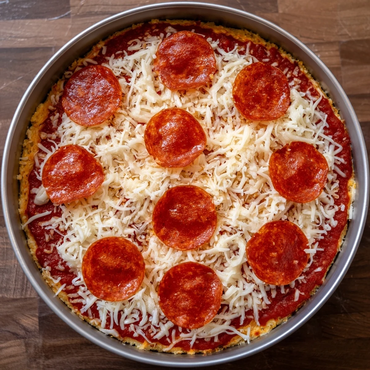 Homemade copycat Pizza Hut pan pizza with crispy edges and generously topped pepperoni