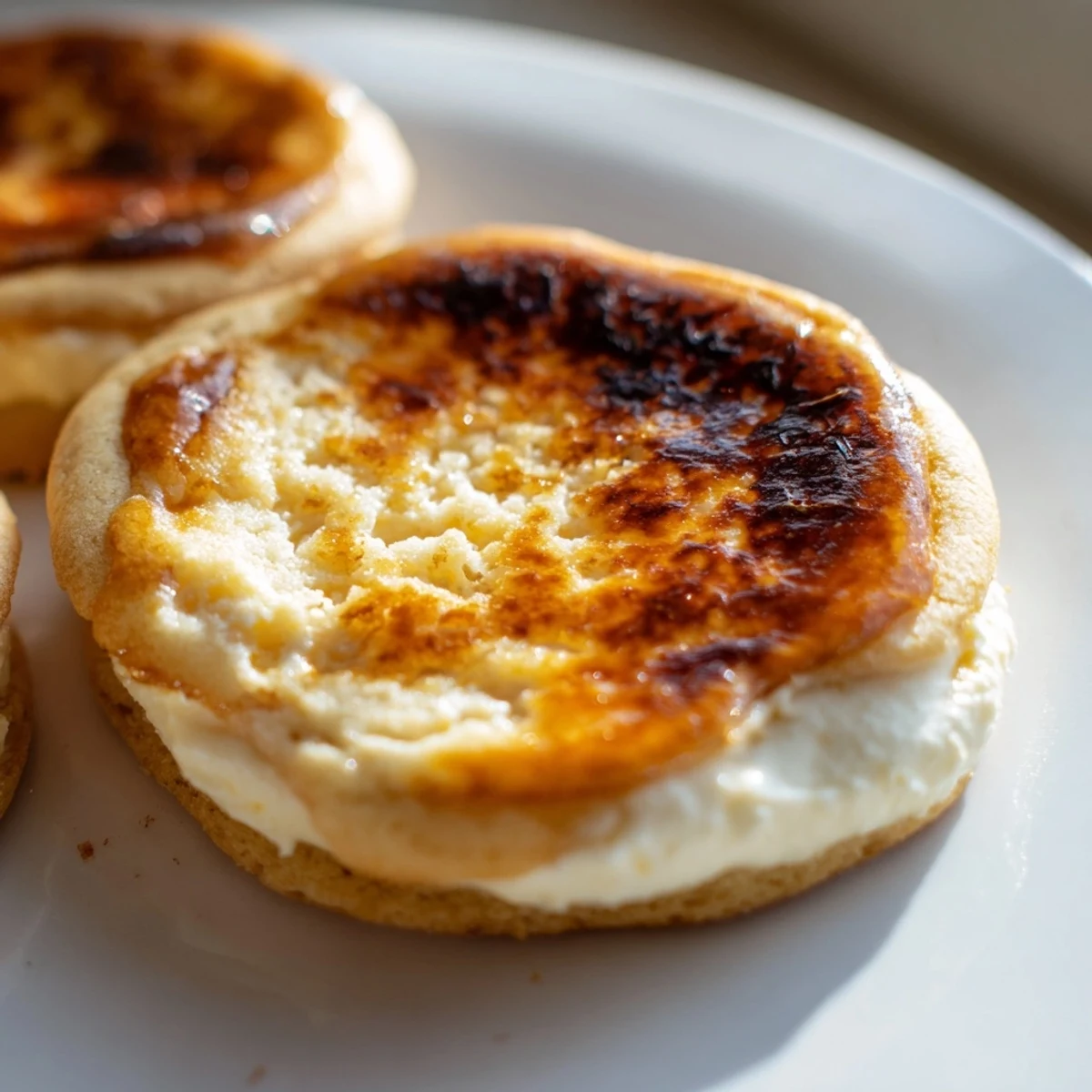 Golden caramelized sugar tops these soft crème brûlée cookies with creamy vanilla centers