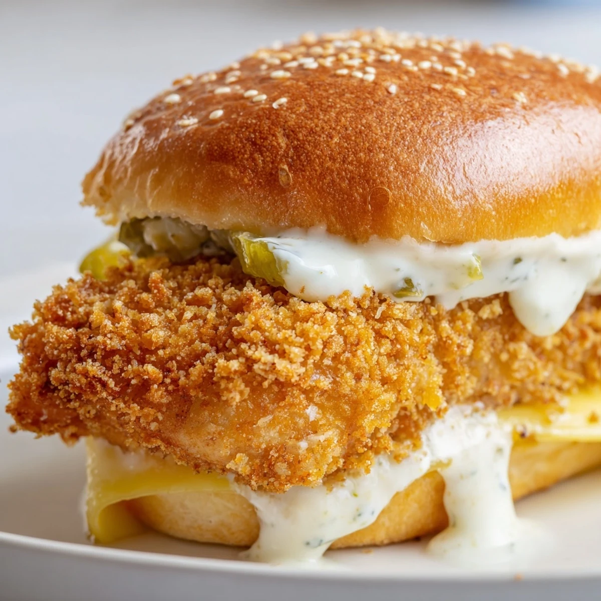Crispy golden Filet O Fish sliders with melted cheese on toasted buns ready to devour