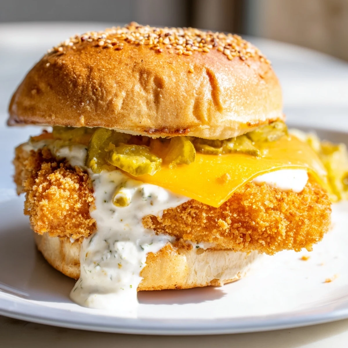 Mini Filet O Fish sliders topped with creamy tartar sauce and fresh crisp lettuce