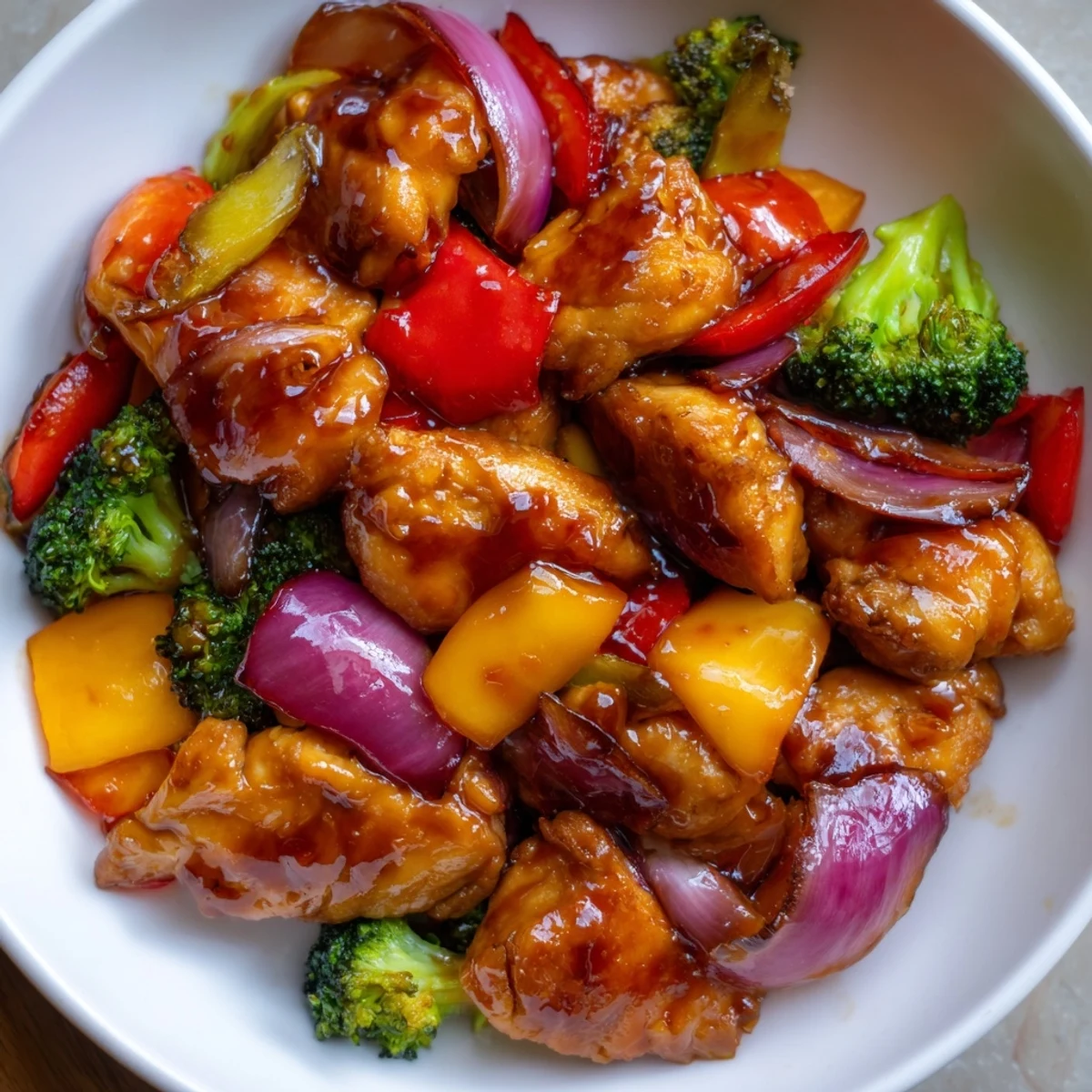 Colorful bell peppers and tender chicken in a quick flavorful weeknight meal