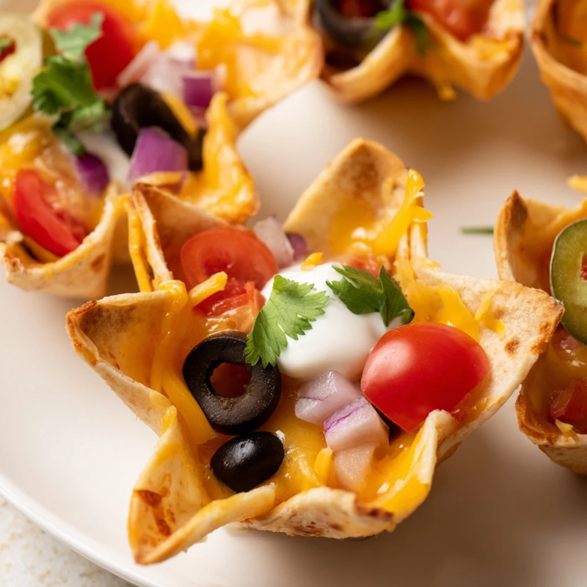 Cheesy Nacho Cups For Game Day