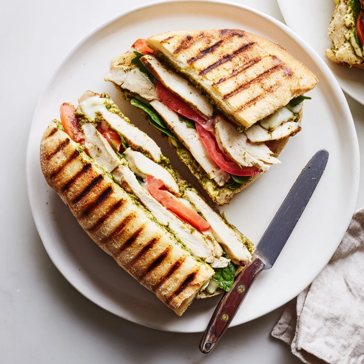 Golden grilled chicken breast with melted mozzarella on a toasted chicken pesto sandwich recipe