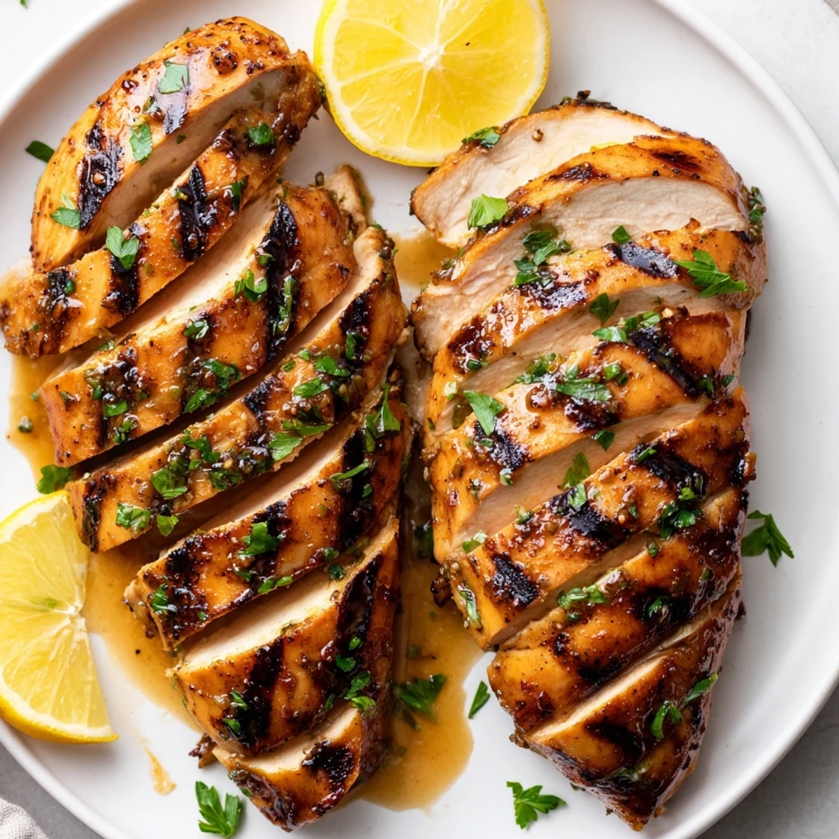 Zesty Grilled Chicken breast seared golden, served with grilled vegetables and rice