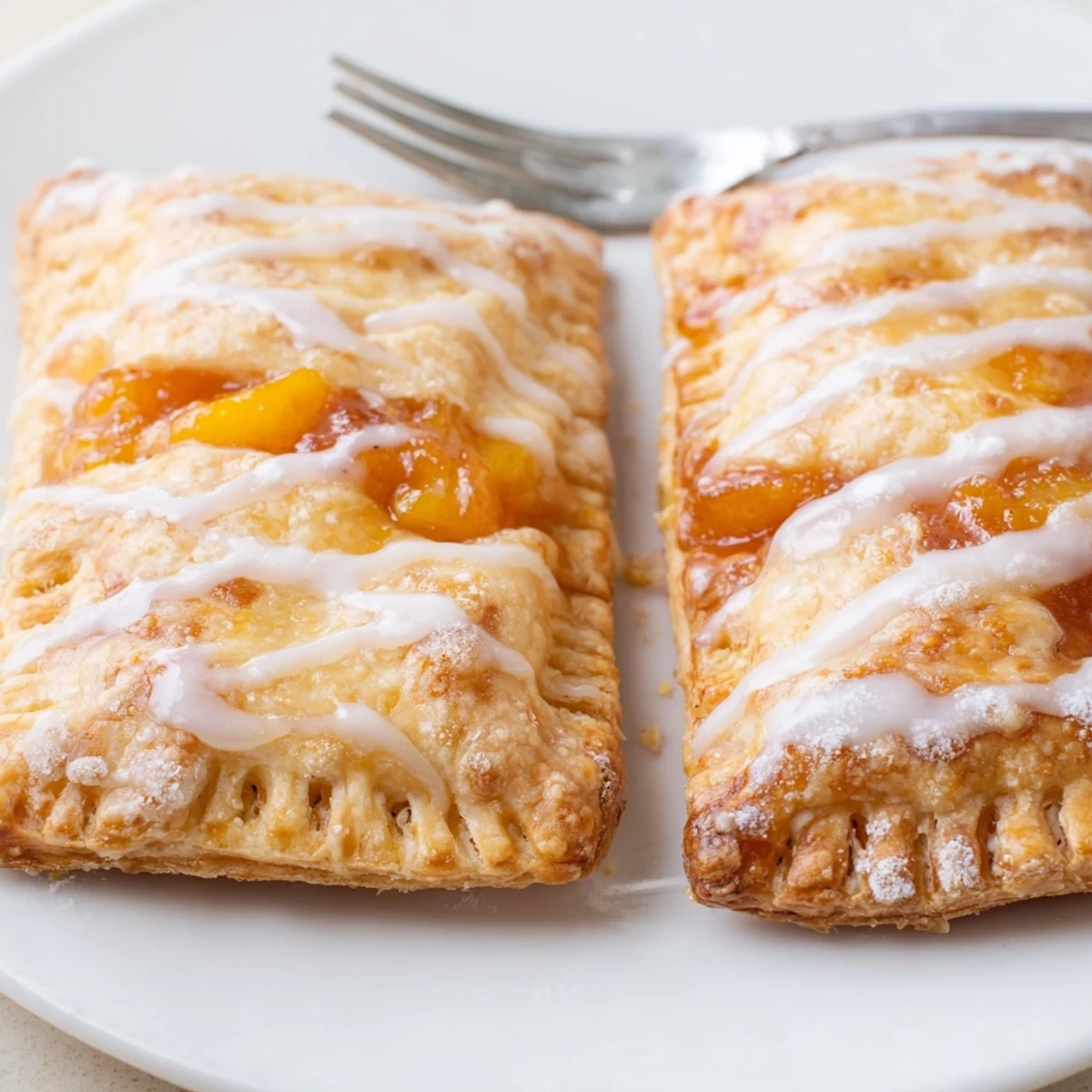 Weekend brunch Peach Pop Tarts Classic served with coffee, crisp golden edges