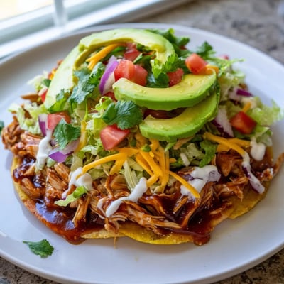 Smoky BBQ Chicken Tostadas